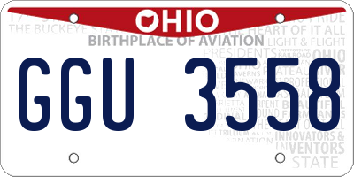 OH license plate GGU3558