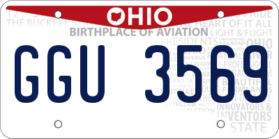 OH license plate GGU3569