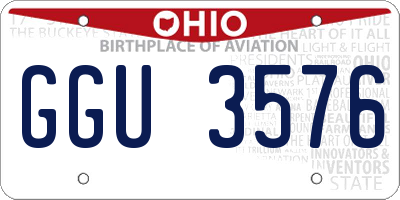 OH license plate GGU3576