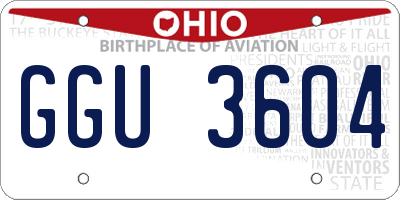 OH license plate GGU3604
