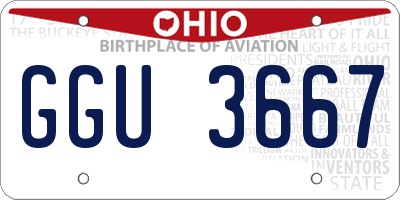 OH license plate GGU3667