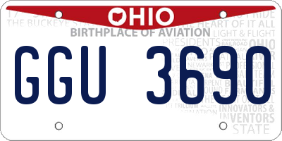 OH license plate GGU3690