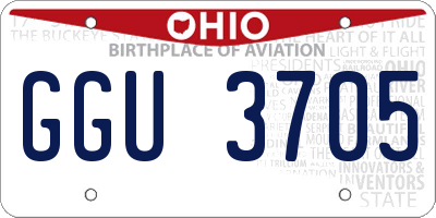 OH license plate GGU3705