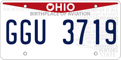 OH license plate GGU3719