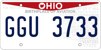 OH license plate GGU3733