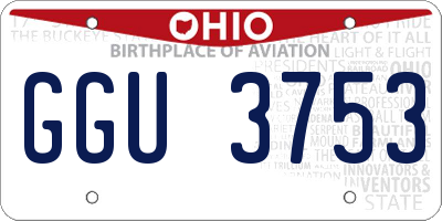 OH license plate GGU3753