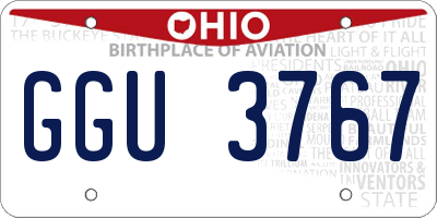OH license plate GGU3767