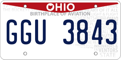 OH license plate GGU3843