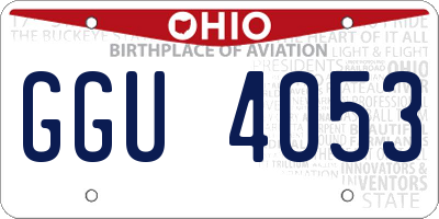 OH license plate GGU4053