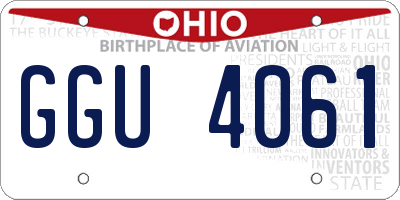 OH license plate GGU4061