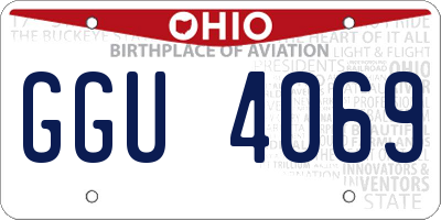 OH license plate GGU4069