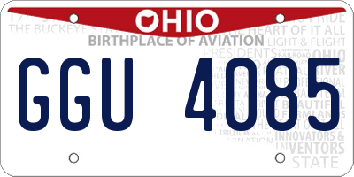 OH license plate GGU4085