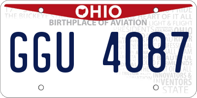 OH license plate GGU4087