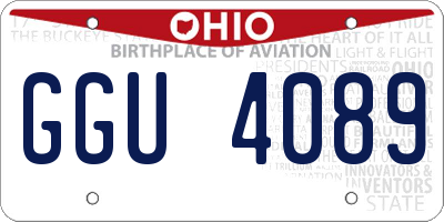 OH license plate GGU4089