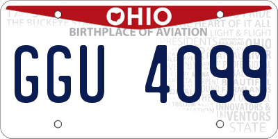 OH license plate GGU4099