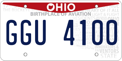 OH license plate GGU4100
