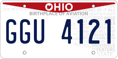 OH license plate GGU4121