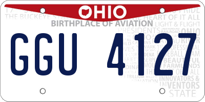 OH license plate GGU4127