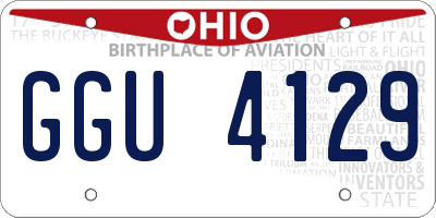 OH license plate GGU4129