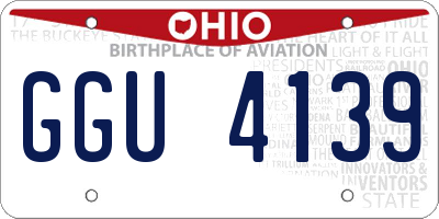 OH license plate GGU4139