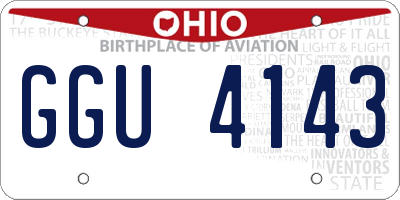 OH license plate GGU4143