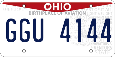 OH license plate GGU4144