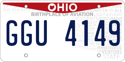 OH license plate GGU4149