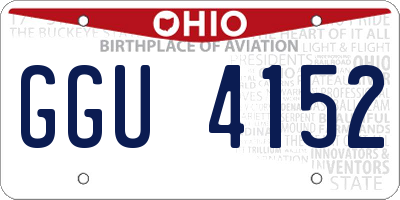 OH license plate GGU4152