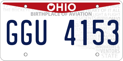 OH license plate GGU4153