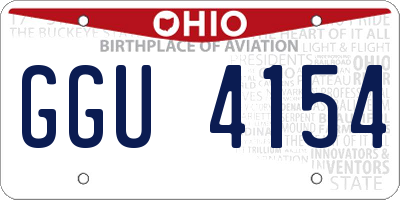 OH license plate GGU4154