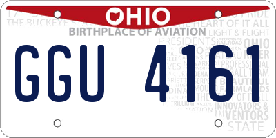 OH license plate GGU4161