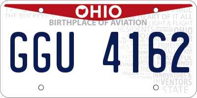 OH license plate GGU4162