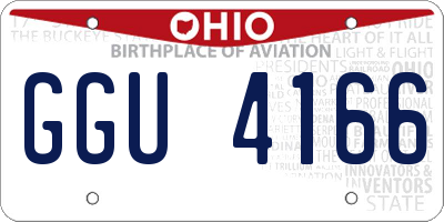 OH license plate GGU4166