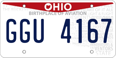 OH license plate GGU4167