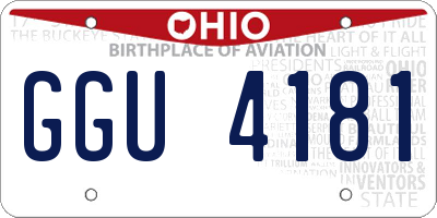 OH license plate GGU4181