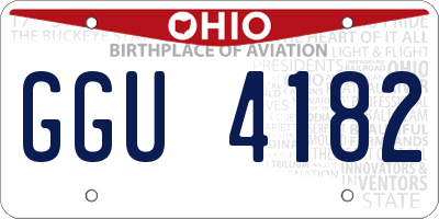 OH license plate GGU4182