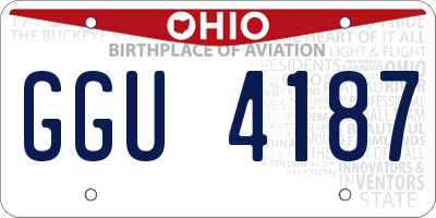 OH license plate GGU4187