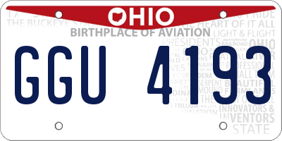 OH license plate GGU4193