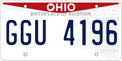 OH license plate GGU4196