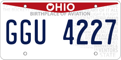 OH license plate GGU4227