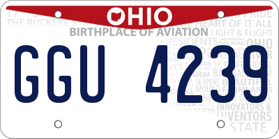OH license plate GGU4239