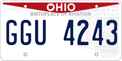 OH license plate GGU4243