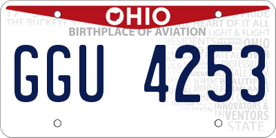 OH license plate GGU4253