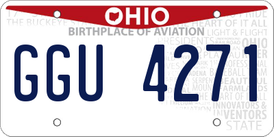 OH license plate GGU4271