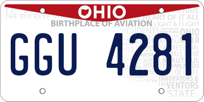 OH license plate GGU4281