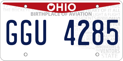 OH license plate GGU4285