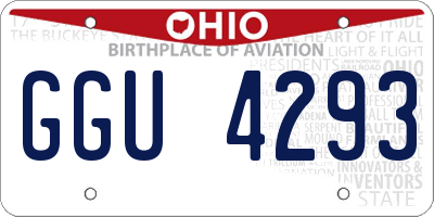 OH license plate GGU4293