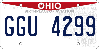 OH license plate GGU4299