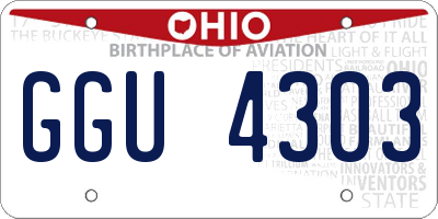 OH license plate GGU4303