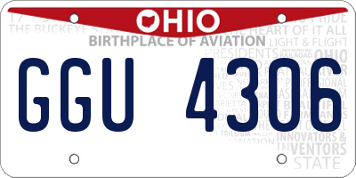 OH license plate GGU4306